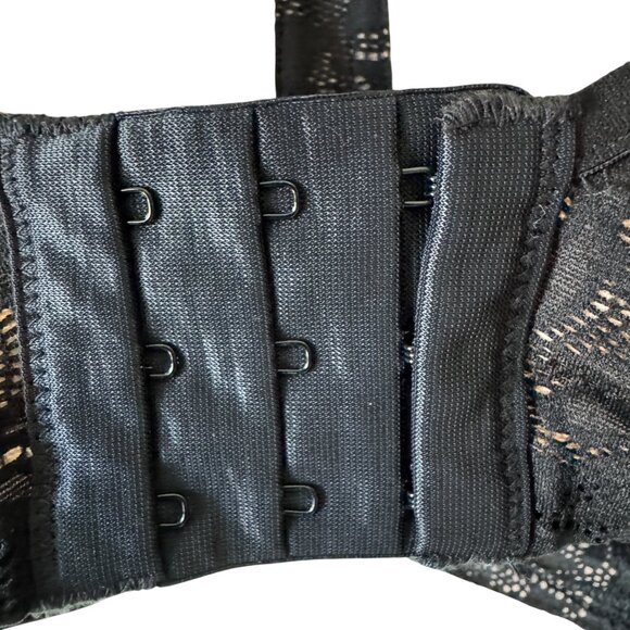 Le Mystère Bra Sz 36D Black Lace Wire Free Full Cup Coverage Bra - Picture 15 of 16